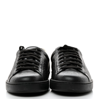 Gucci Calfskin GG Tennis Embossed Mens Ace Sneakers 5 Black 2 of 8