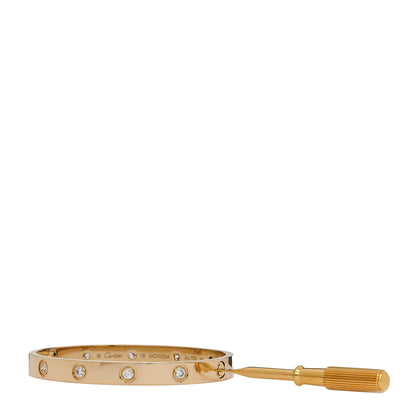 Cartier 18K Yellow Gold 10 Diamond LOVE Bracelet 16 9 of 9