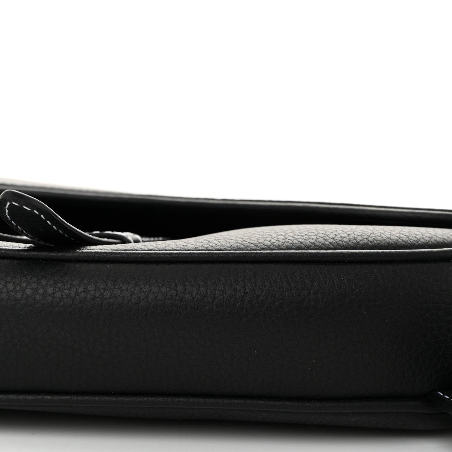 Christian Dior Grained Calfskin Mens Saddle Bag Black 10 of 11