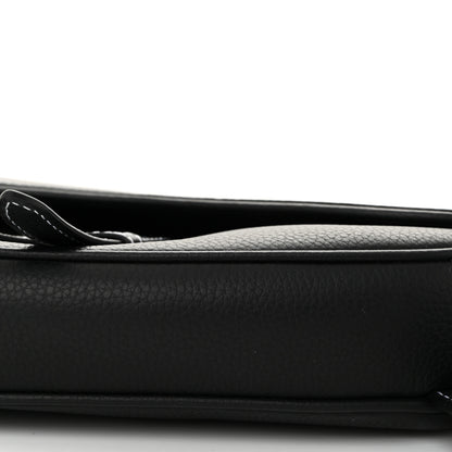 Christian Dior Grained Calfskin Mens Saddle Bag Black 10 of 11