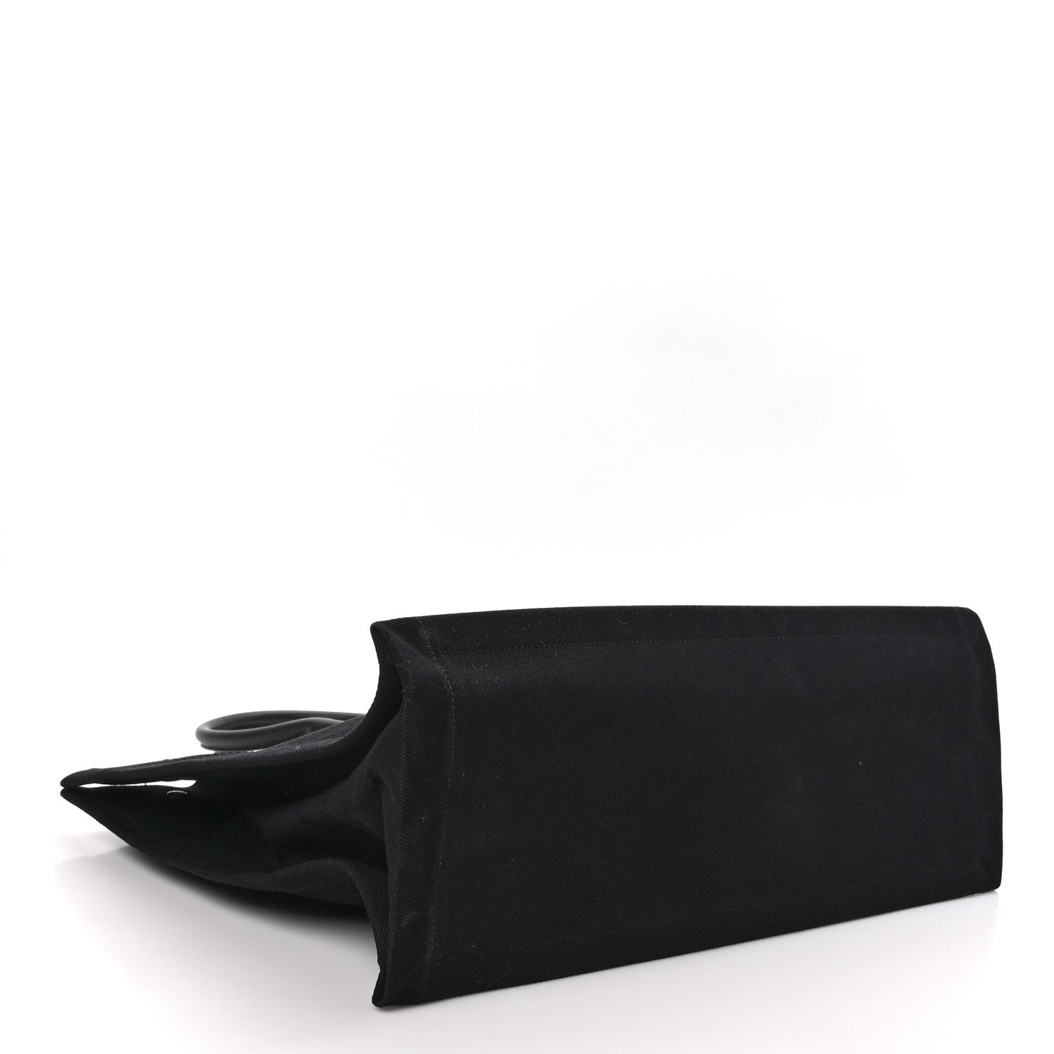 Saint Laurent Linen Calfskin Rive Gauche Tote Black 4 of 10