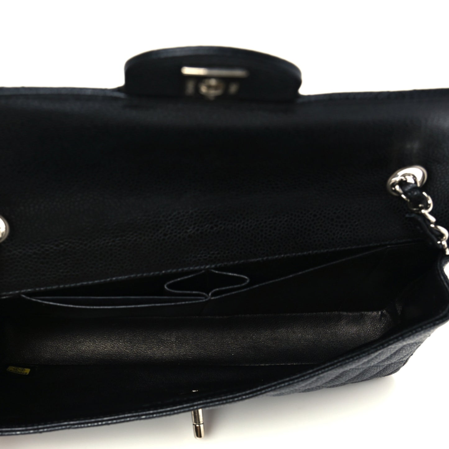 Caviar Quilted East West Flap Black