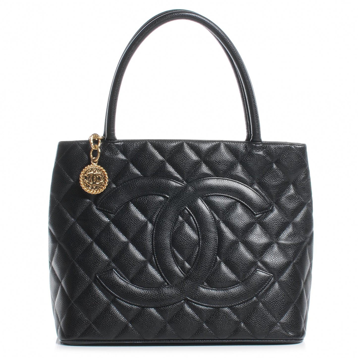Caviar Medallion Tote Black