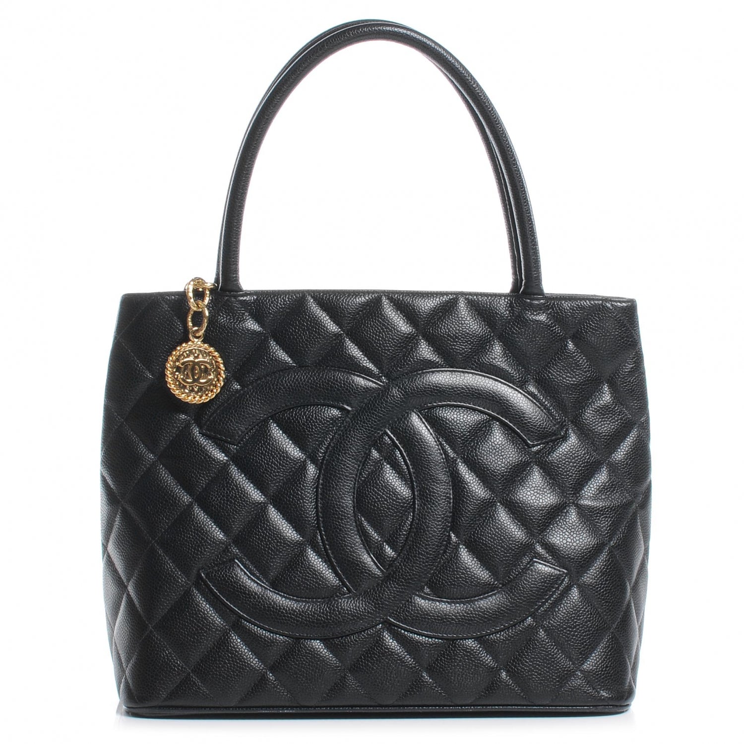 Chanel Caviar Medallion Tote Black 1 of 7