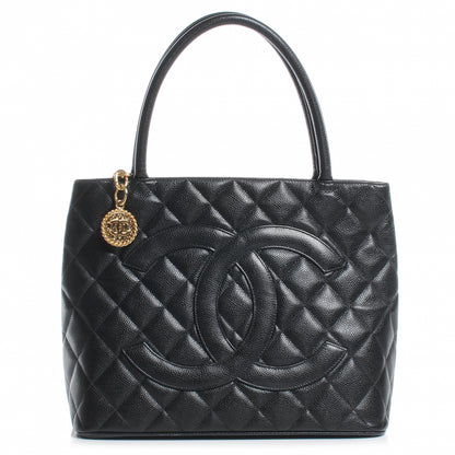 Chanel Caviar Medallion Tote Black 1 of 7