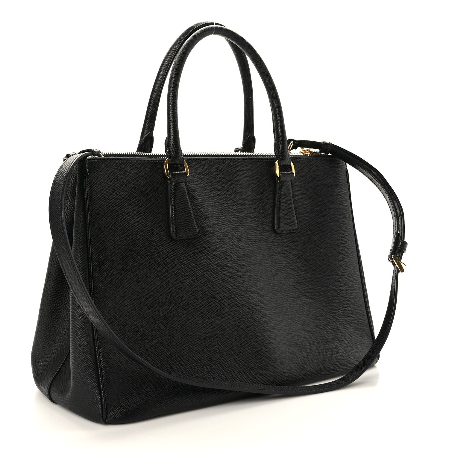 Prada Saffiano Medium Galleria Double Zip Tote Black 3 of 8