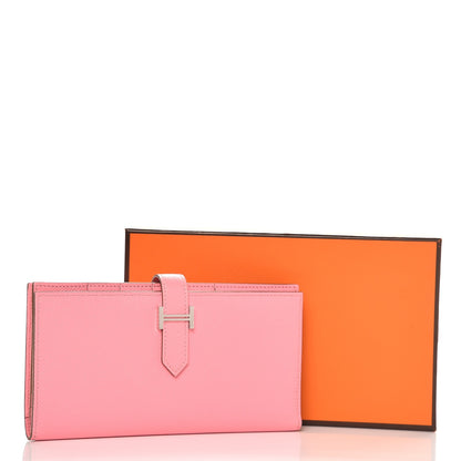 Hermes Epsom Bearn Gusset Wallet Rose Confetti 8 of 8