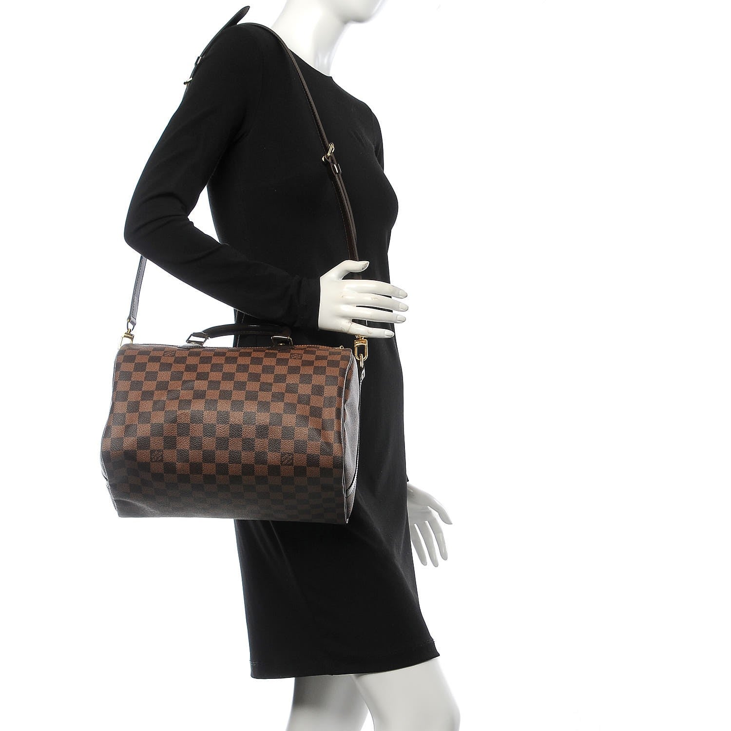 Louis Vuitton Damier Ebene Speedy Bandouliere 30 2 of 9