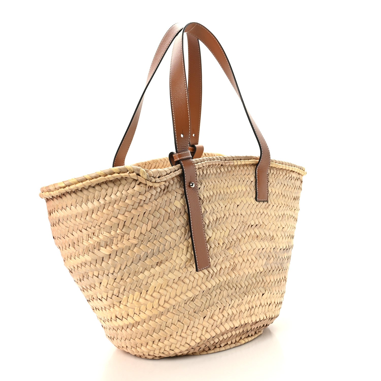 Loewe Raffia Basket Tote Bag Natural Tan 5 of 16