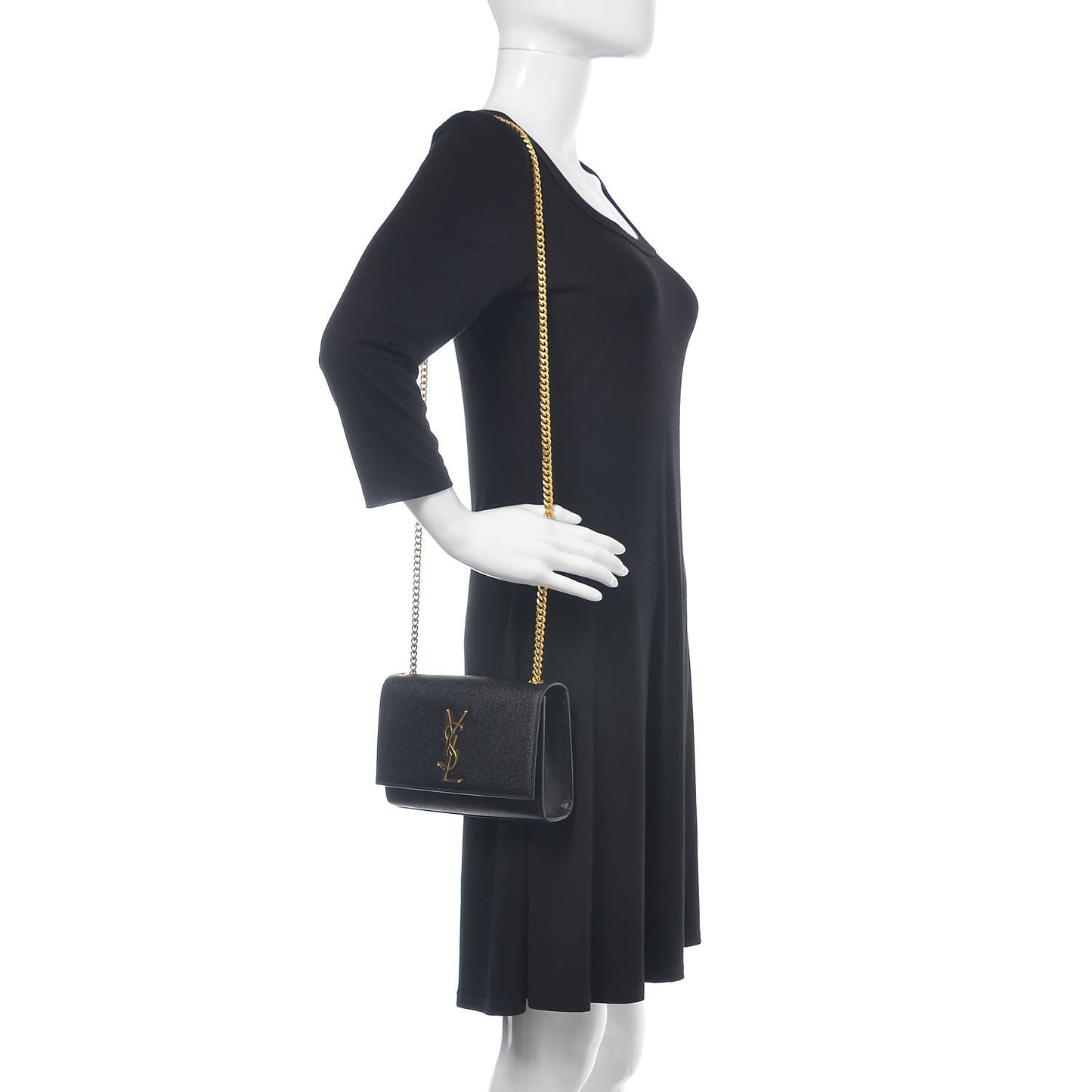 Grain De Poudre Small Monogram Kate Satchel Black
