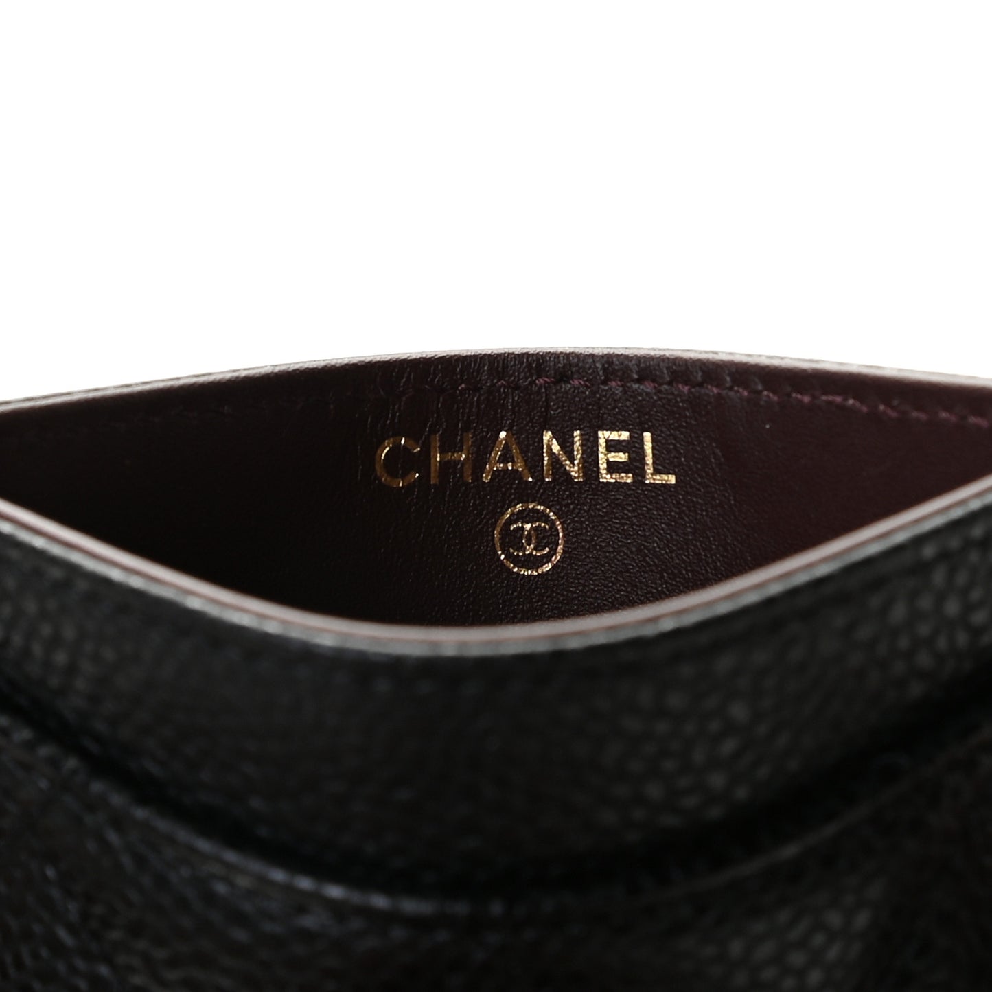 Caviar Quilted Card Holder Black