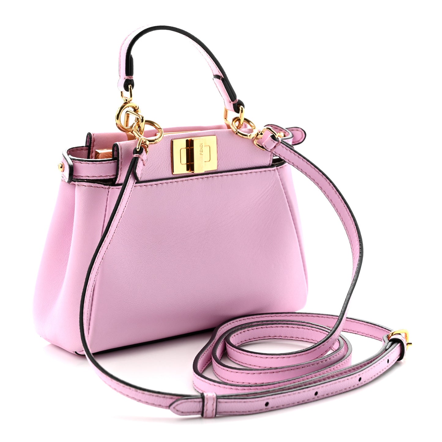 Shiny Nappa Micro Peekaboo Iconic Satchel Lavanda