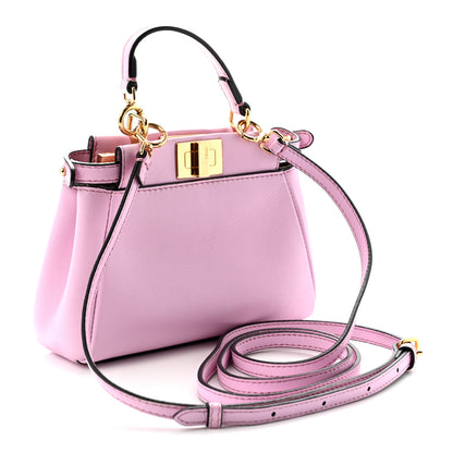 Fendi Shiny Nappa Micro Peekaboo Iconic Satchel Lavanda 3 of 10