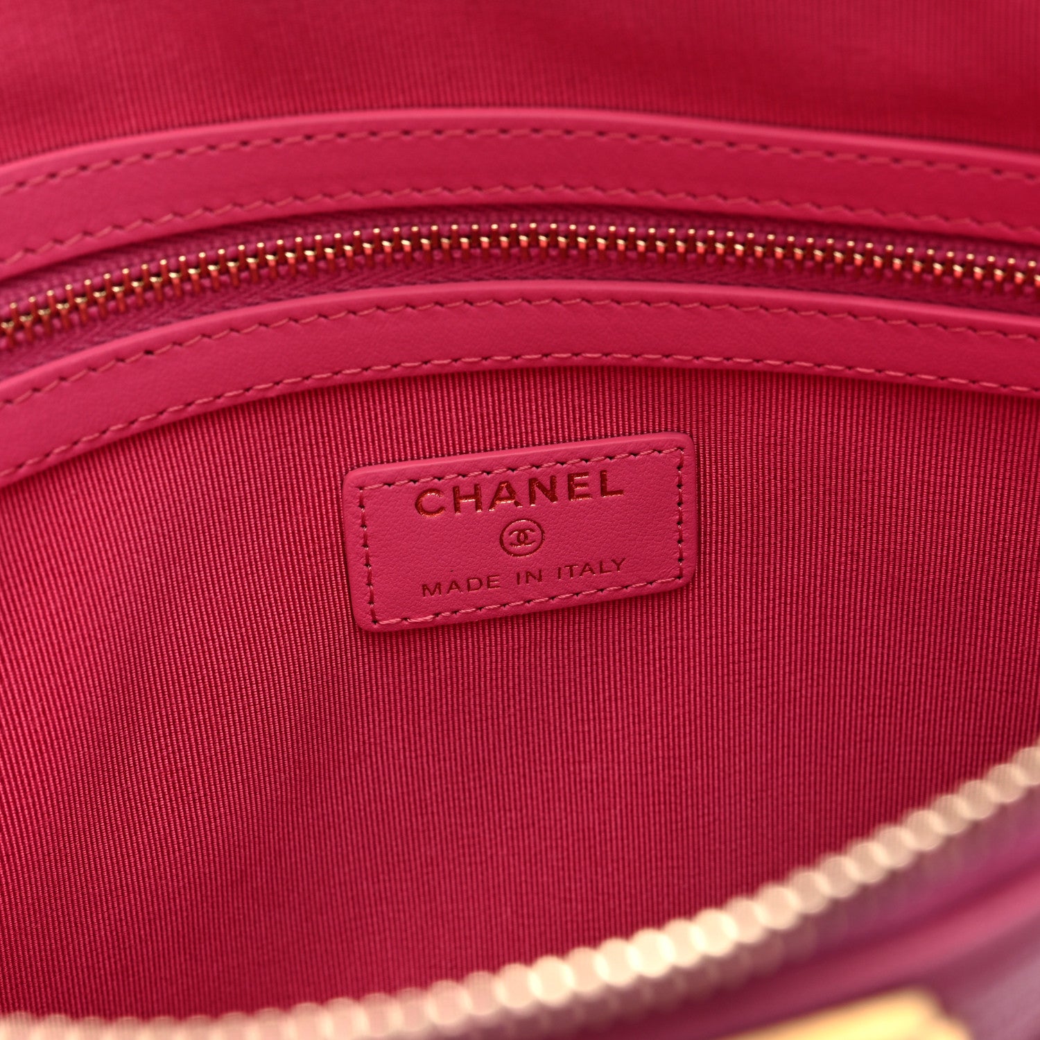 Chanel Caviar Quilted Medium Boy Cosmetic Case Pink 6 of 7