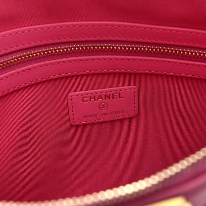 Chanel Caviar Quilted Medium Boy Cosmetic Case Pink 6 of 7