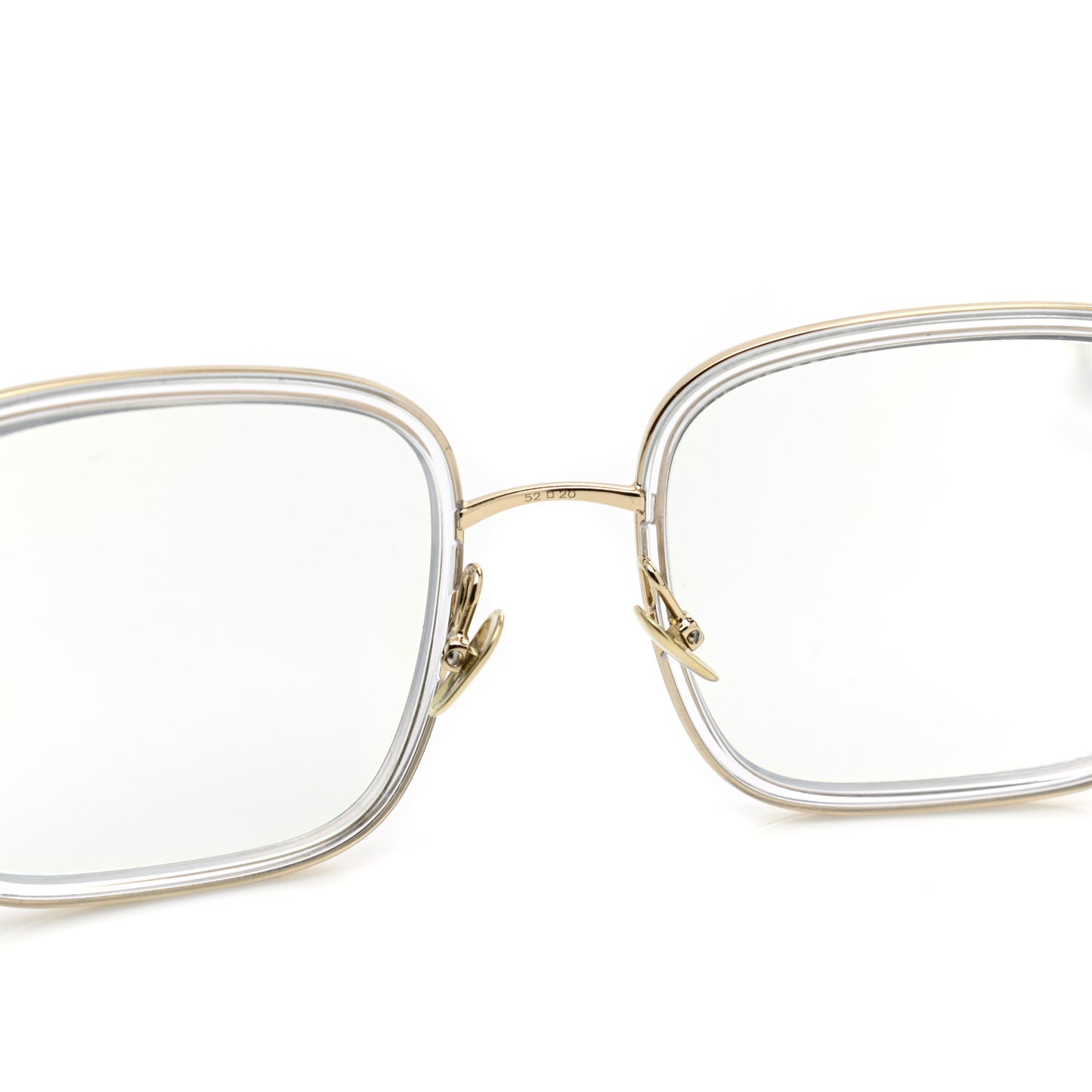 Square Removable Pearl Chain Eyeglasses 2195 Silver