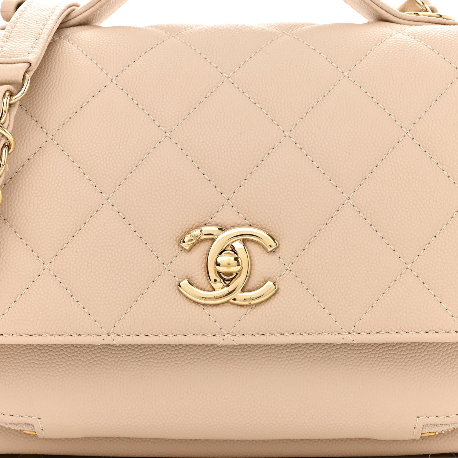 Chanel Caviar Quilted Medium Business Affinity Flap Beige 8 of 10