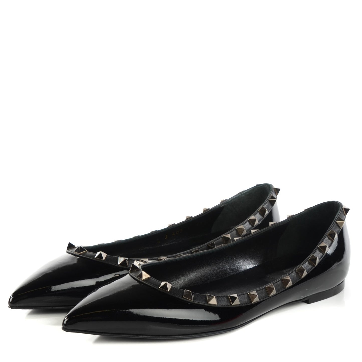 Patent Rockstud Ballerina Flats 39.5 Black