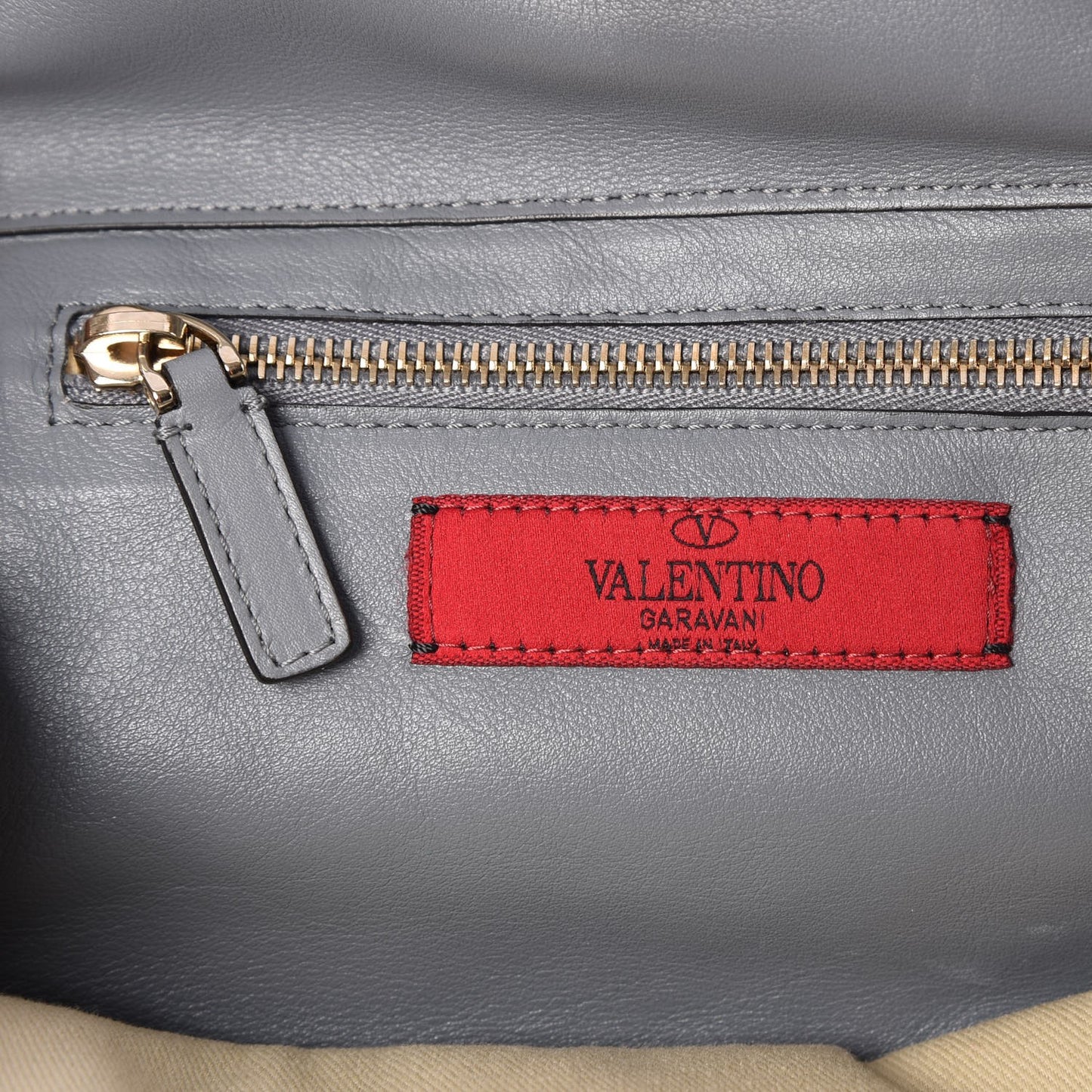 Vitello Small Rockstud Tote Grey
