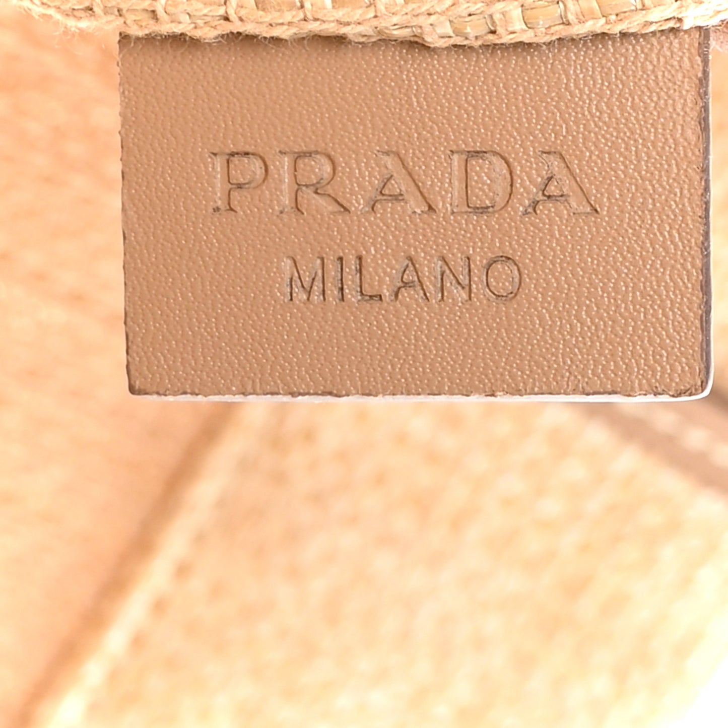 Raffia Logo Tote Naturale