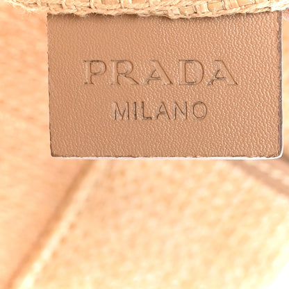 Prada Raffia Logo Tote Naturale 6 of 9