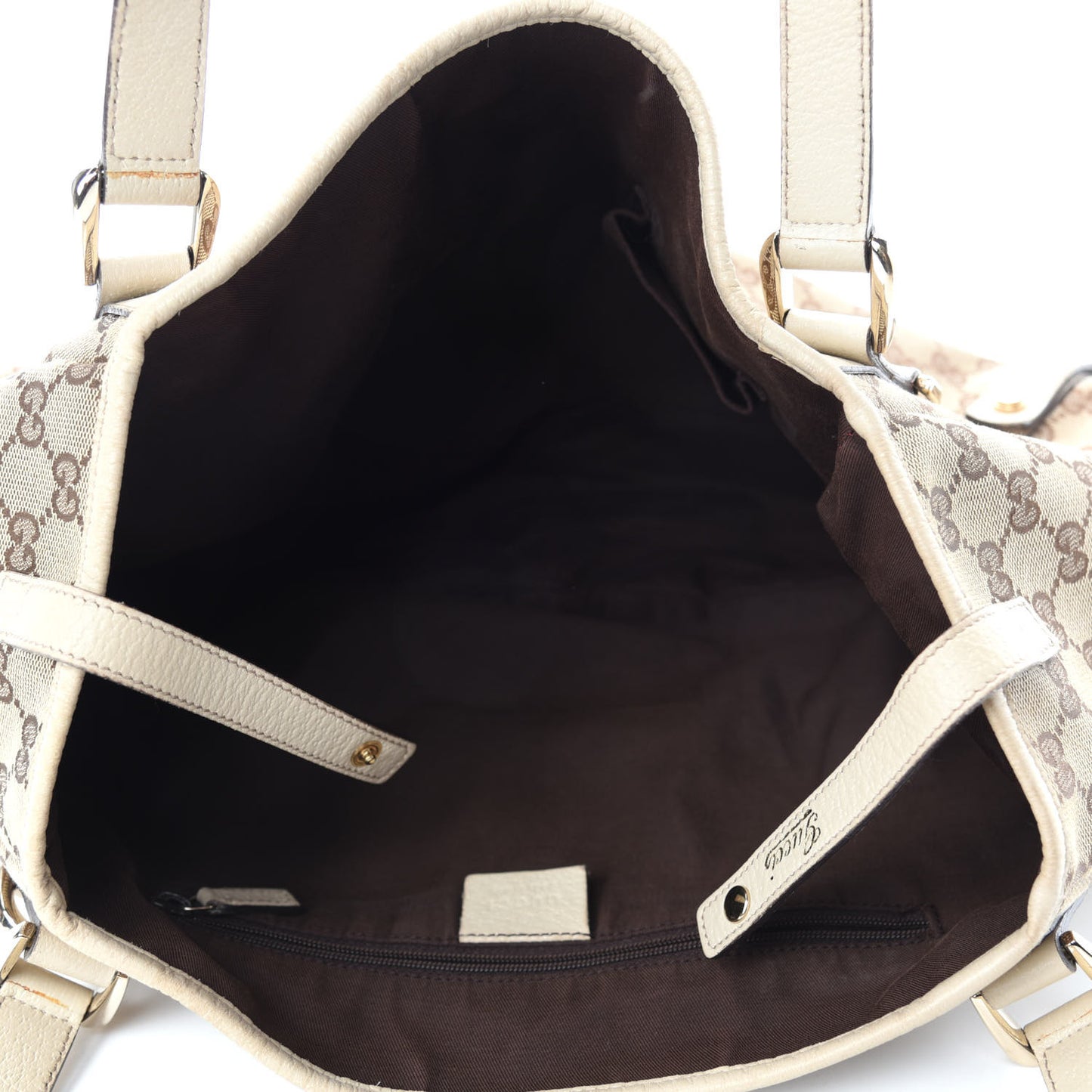 Monogram Medium Abbey Shoulder Bag Off White