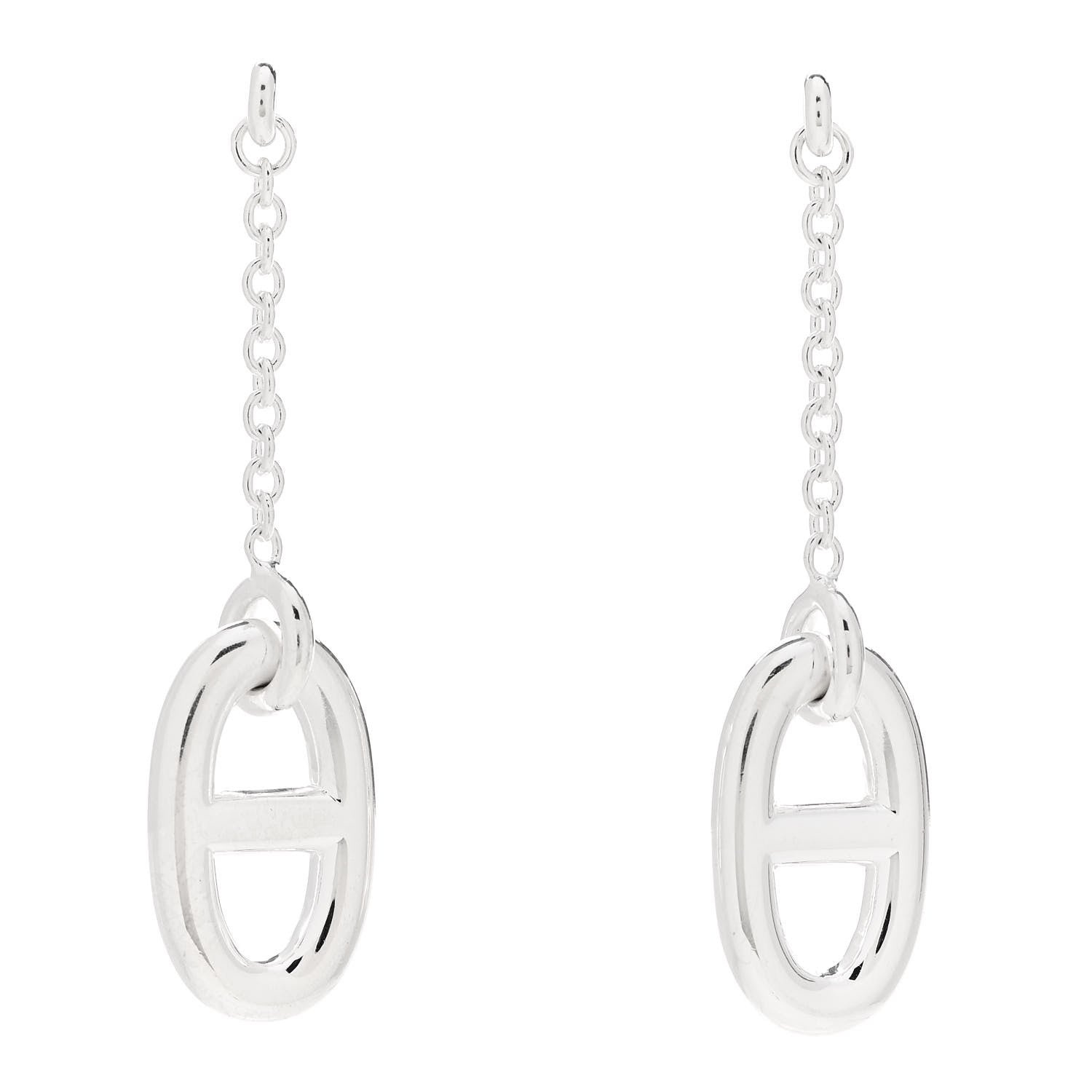 Hermes Sterling Silver Farandole Drop Earrings 1 of 5