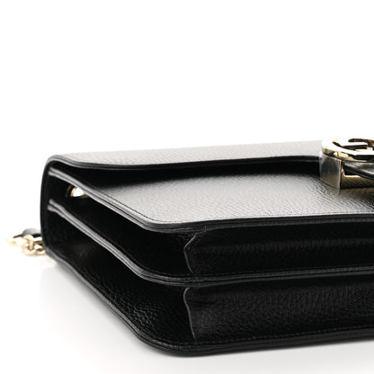 Gucci Dollar Calfskin Interlocking G Shoulder Bag Black 9 of 11