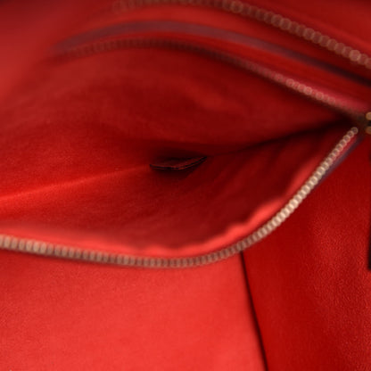 Celine Drummed Calfskin Mini Luggage Coquelicot 7 of 8
