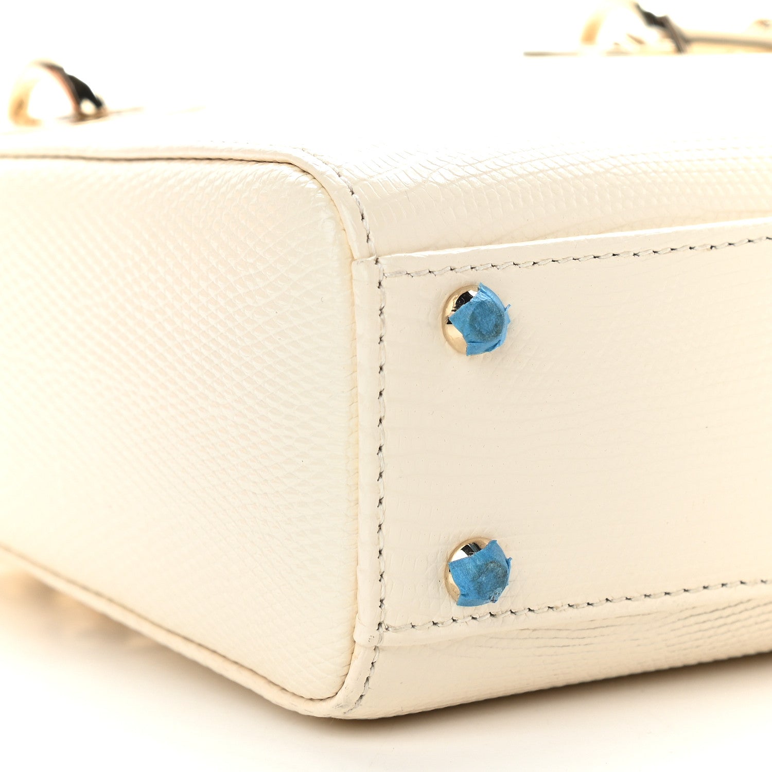 Christian Dior Lizard Mini Lady Dior White 6 of 7