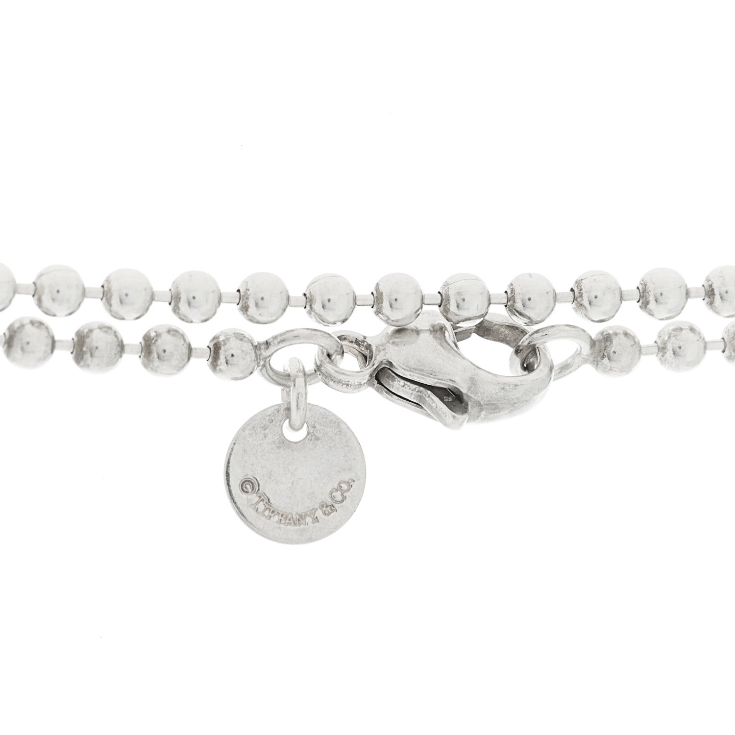 Tiffany Sterling Silver Return To Tiffany Heart Pendant Bead Chain Necklace 5 of 6