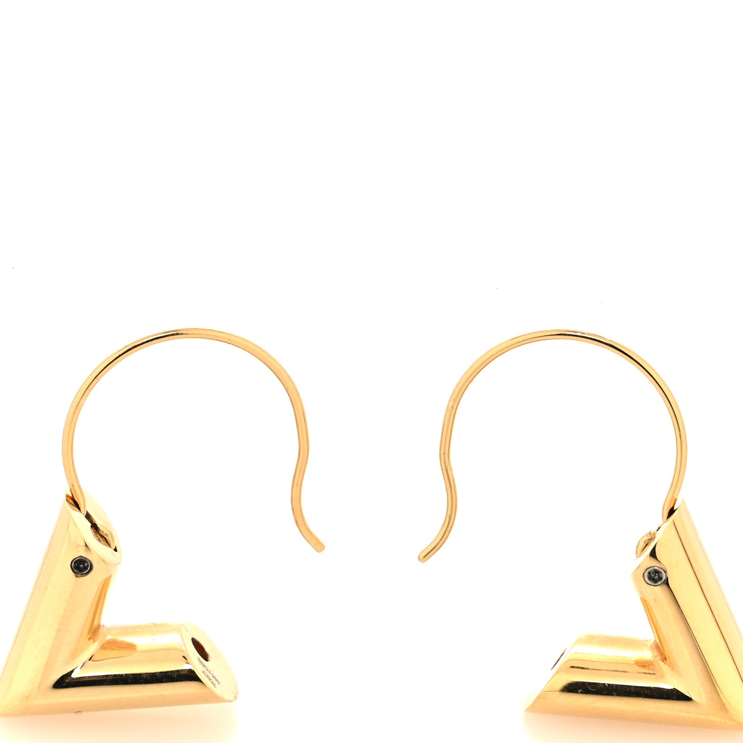 Brass Essential V Hoop Earrings Gold