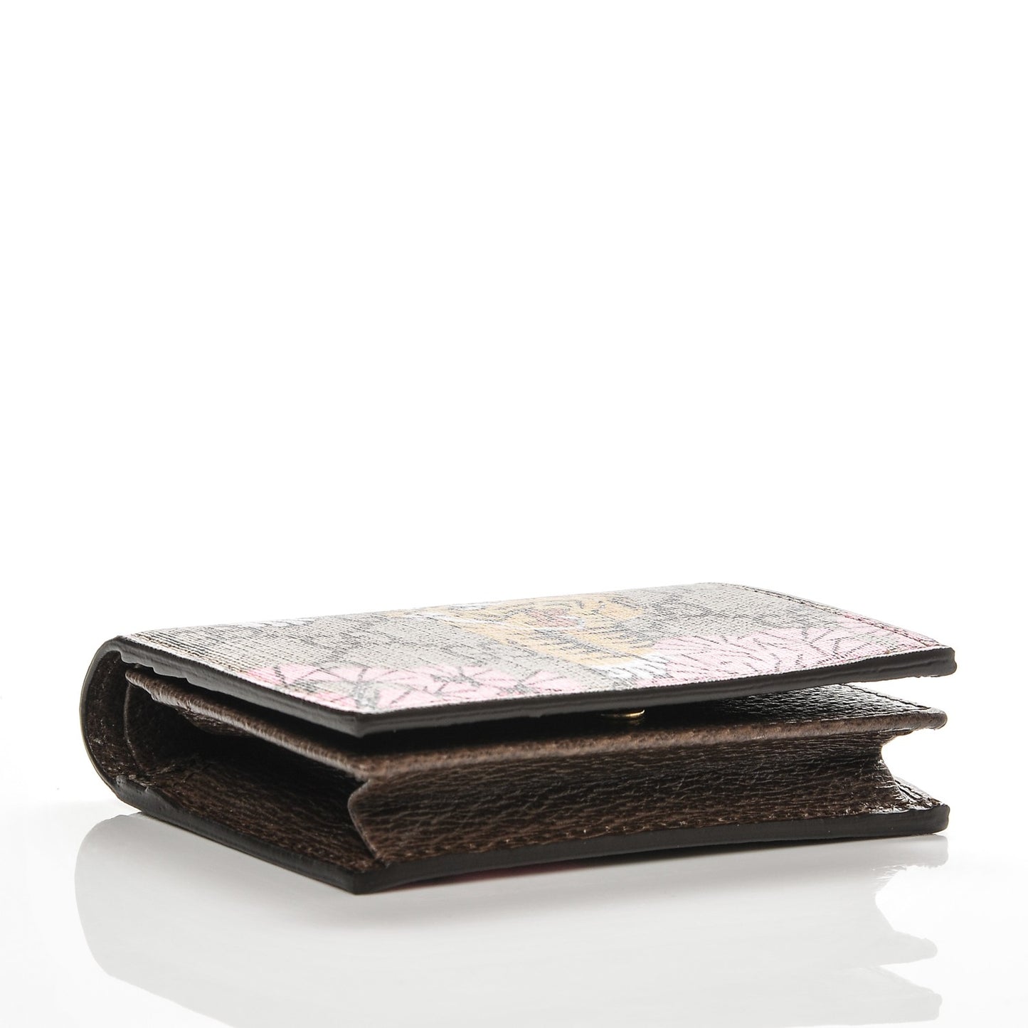 GG Supreme Monogram Bengal Card Case Beige Pink