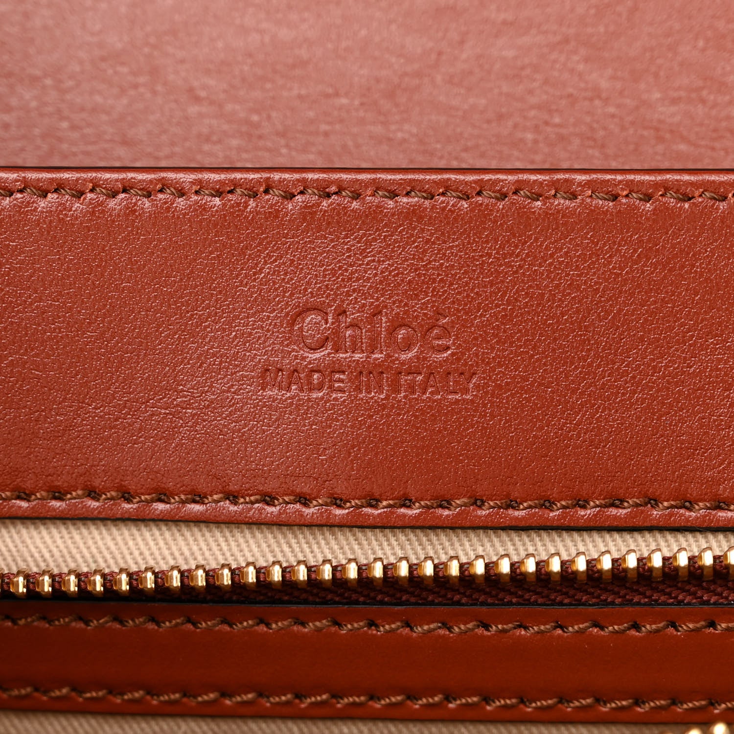 Chloe Calfskin Small C Double Carry Sepia Brown 6 of 10