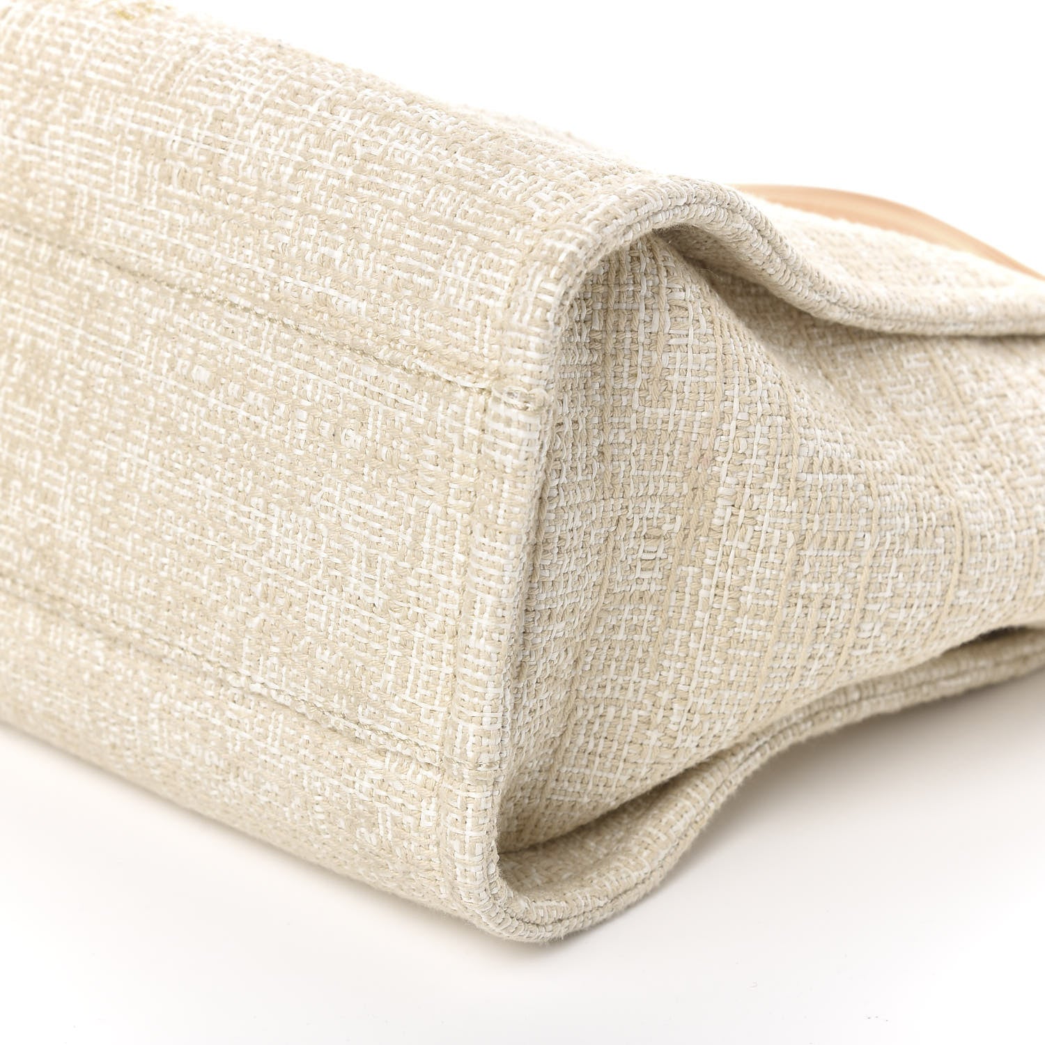 Chanel Canvas Small Deauville Tote Light Beige 9 of 10