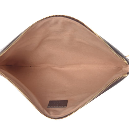 Gucci GG Supreme Monogram Large Ophidia Pouch Clutch Brown 5 of 9