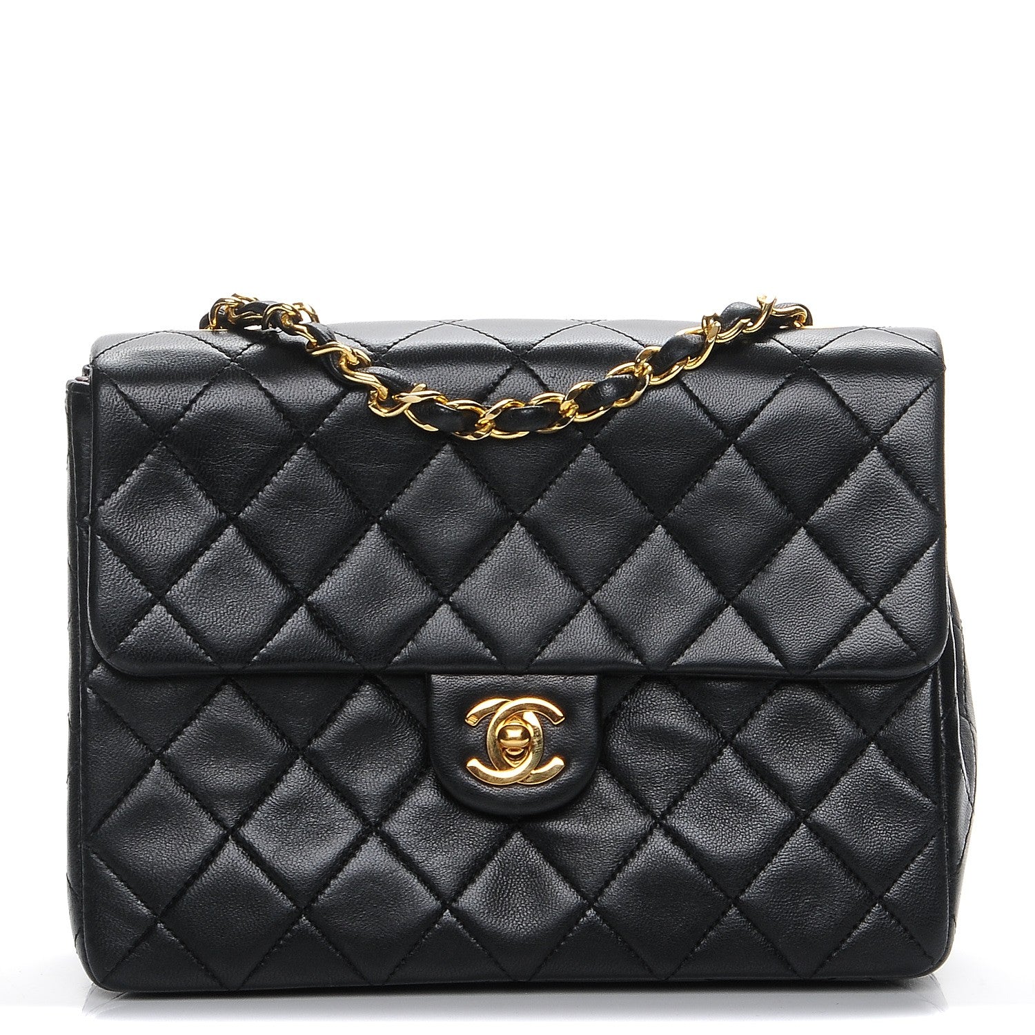 Chanel Lambskin Quilted Small Single Flap Black 1 of 9