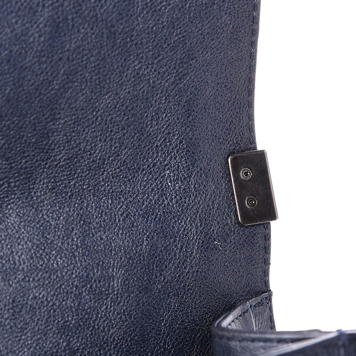 Calfskin Quilted Medium Boy Flap Dark Navy