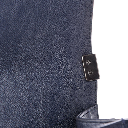 Chanel Calfskin Quilted Medium Boy Flap Dark Navy 9 of 11