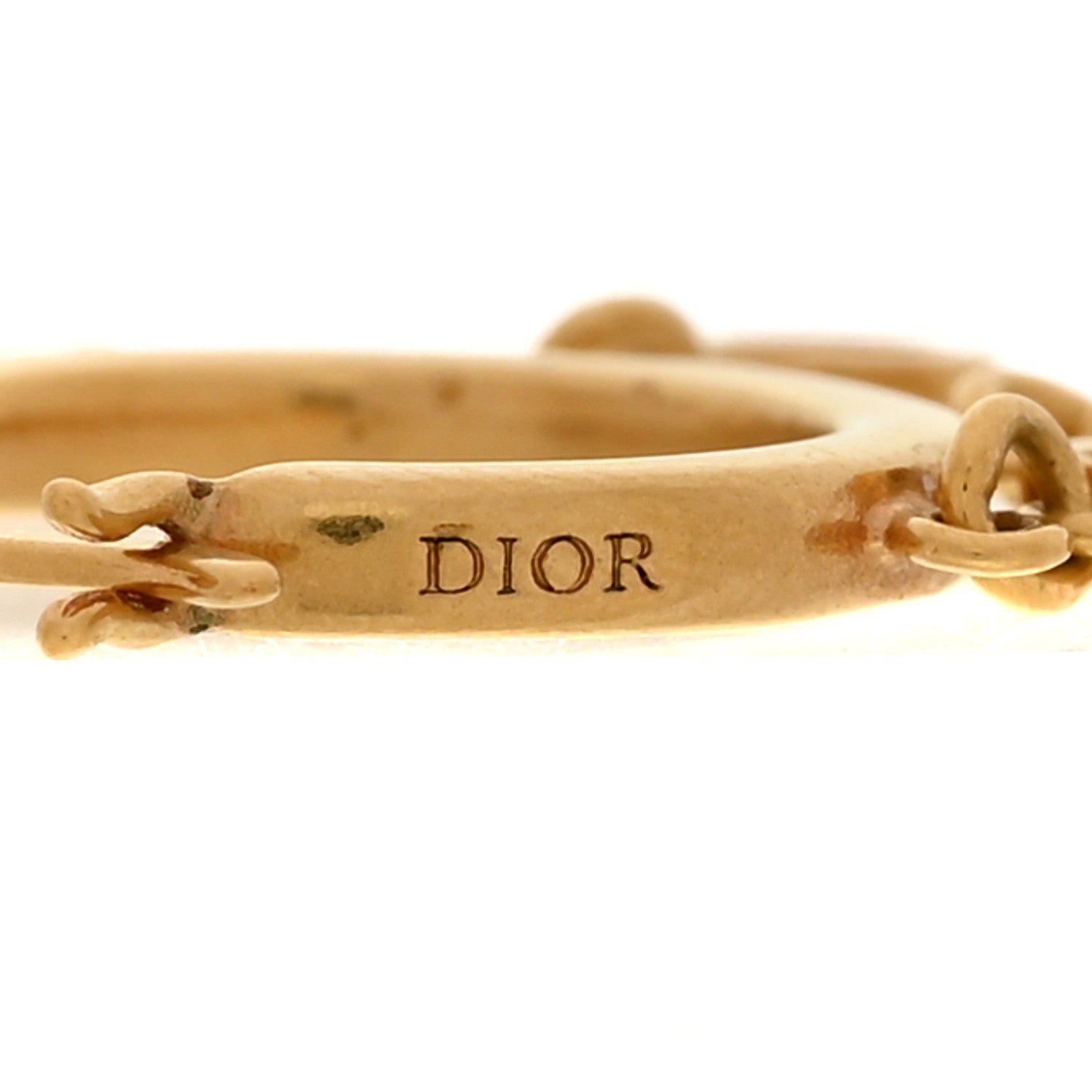 Christian Dior Metal Dio(r)evolution Hoop Earrings Gold 4 of 4