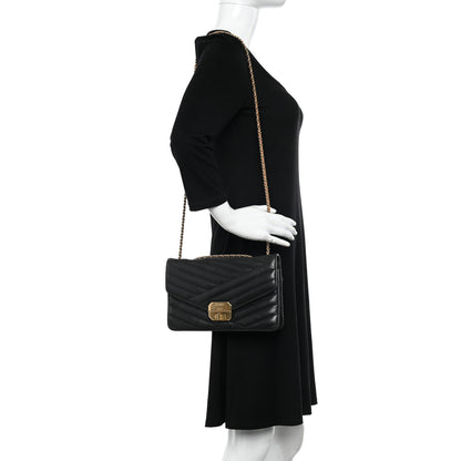 Chanel Calfskin Gabrielle Chevron Flap Black 2 of 12