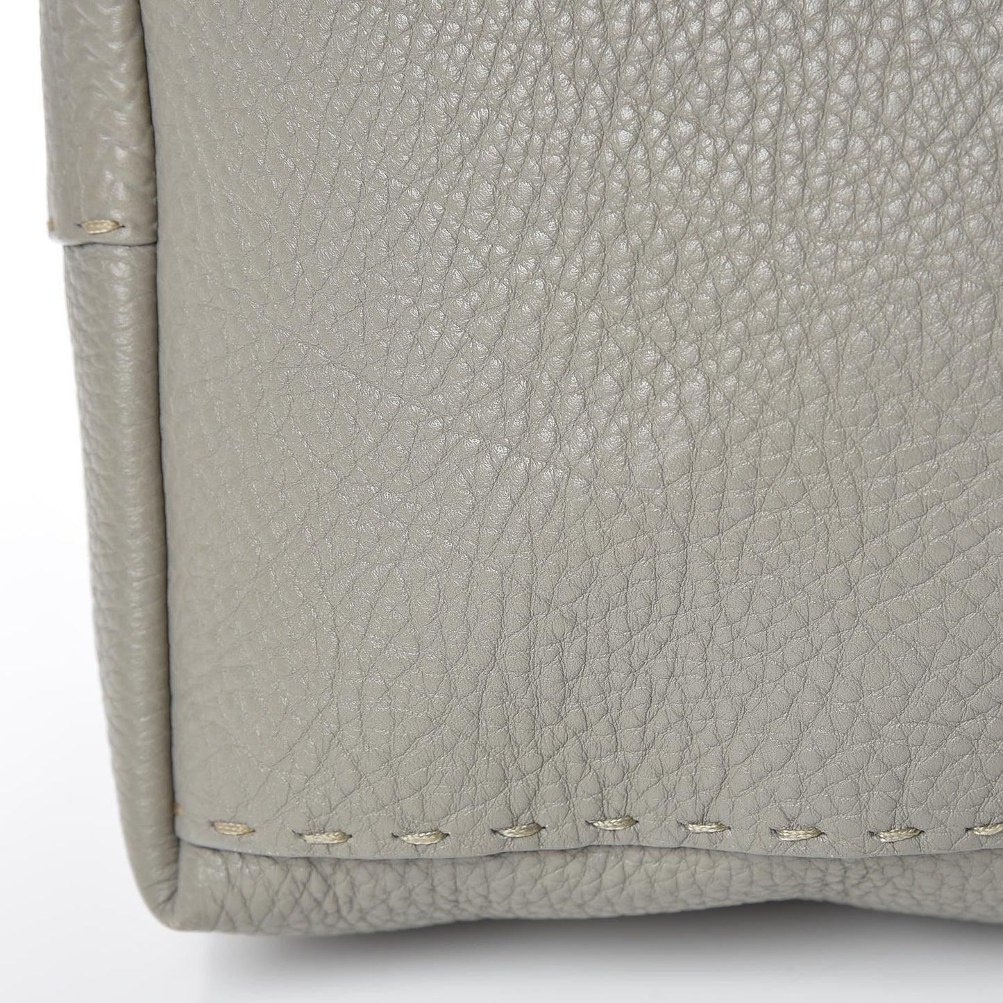 Calfskin Romano Selleria Large Villa Borghese Tote Grey