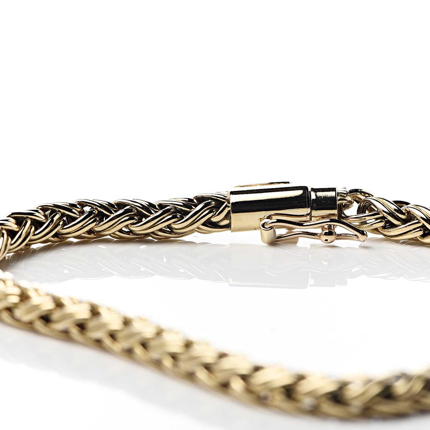 18K Yellow Gold Russian Braid Chain Bracelet