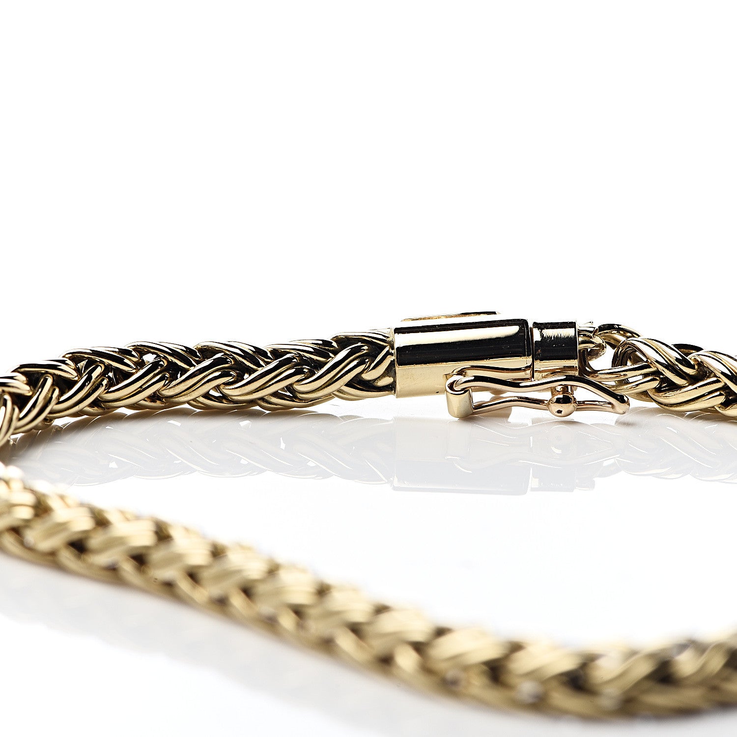 Tiffany 18K Yellow Gold Russian Braid Chain Bracelet 7 of 7