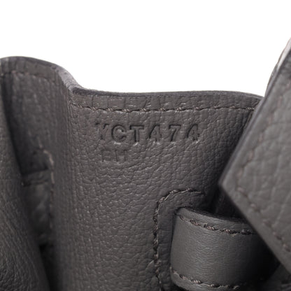 Hermes Togo Birkin 25 Etain 6 of 6