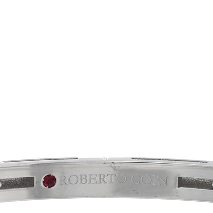 Roberto Coin 18K White Gold Diamond Love in Verona Bangle Bracelet 3 of 4