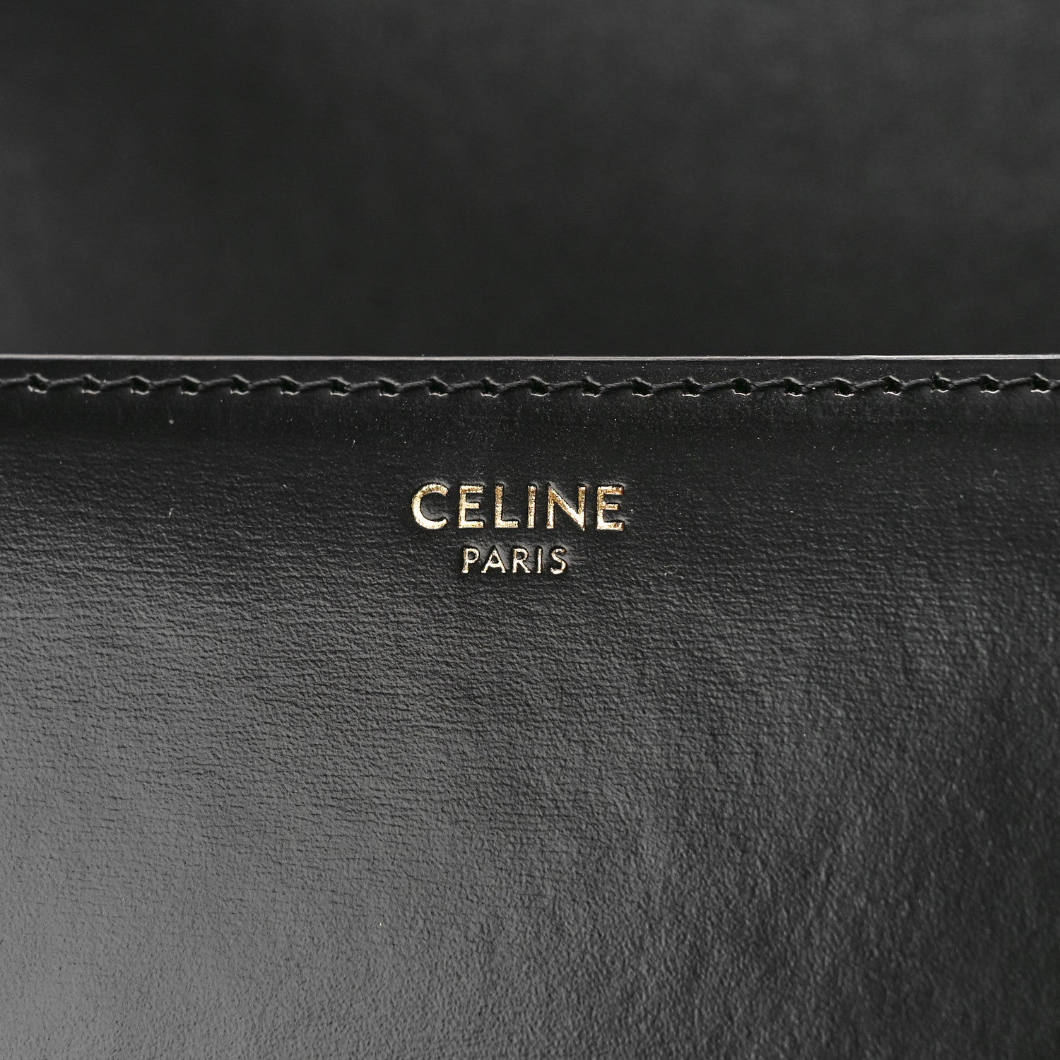 Celine Shiny Calfskin Medium Triomphe Black 6 of 8
