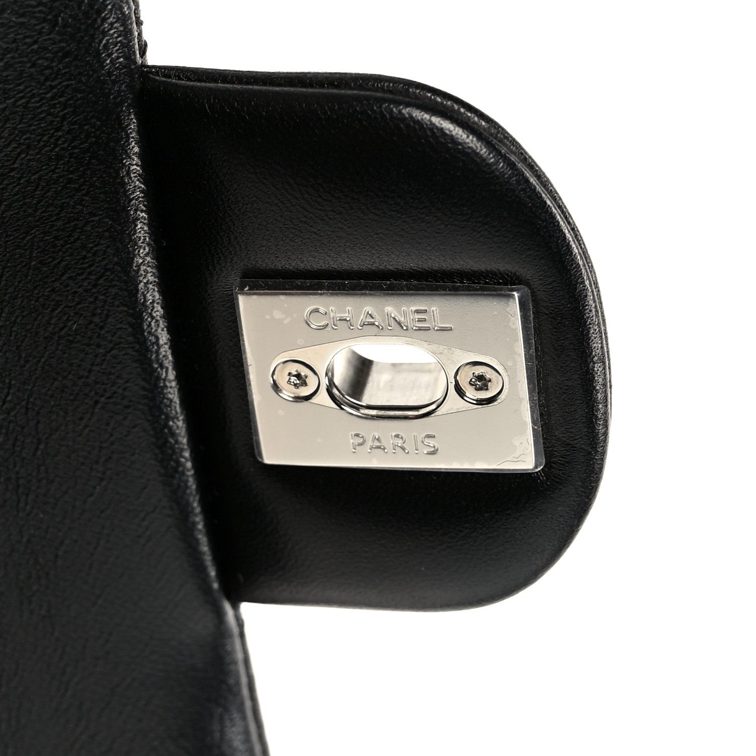 Chanel Lambskin Quilted Medium Double Flap Black 7 of 11