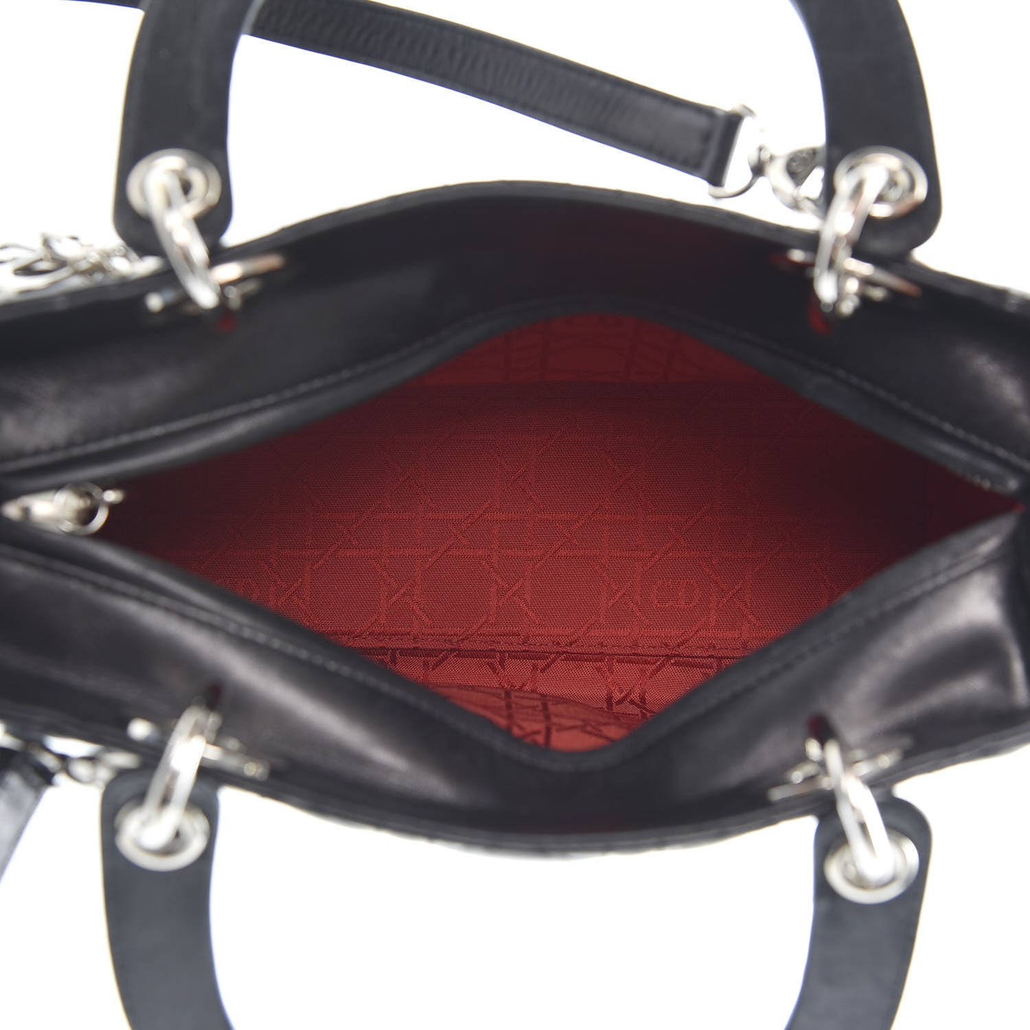 Christian Dior Lambskin Cannage Medium Lady Dior Black 4 of 9