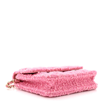 Chanel Tweed Quilted Flap Chain Waist Bag Pink 3 of 10